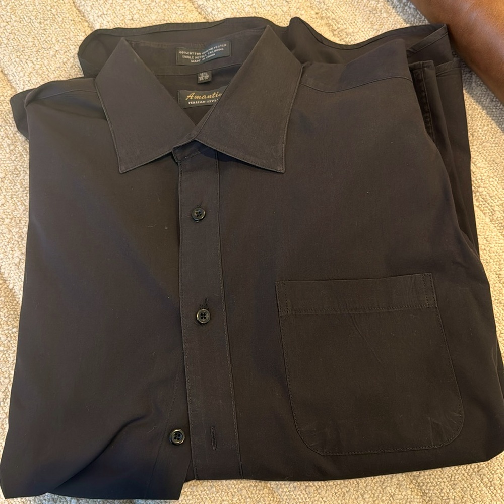 Amanti Black Dress Shirt.